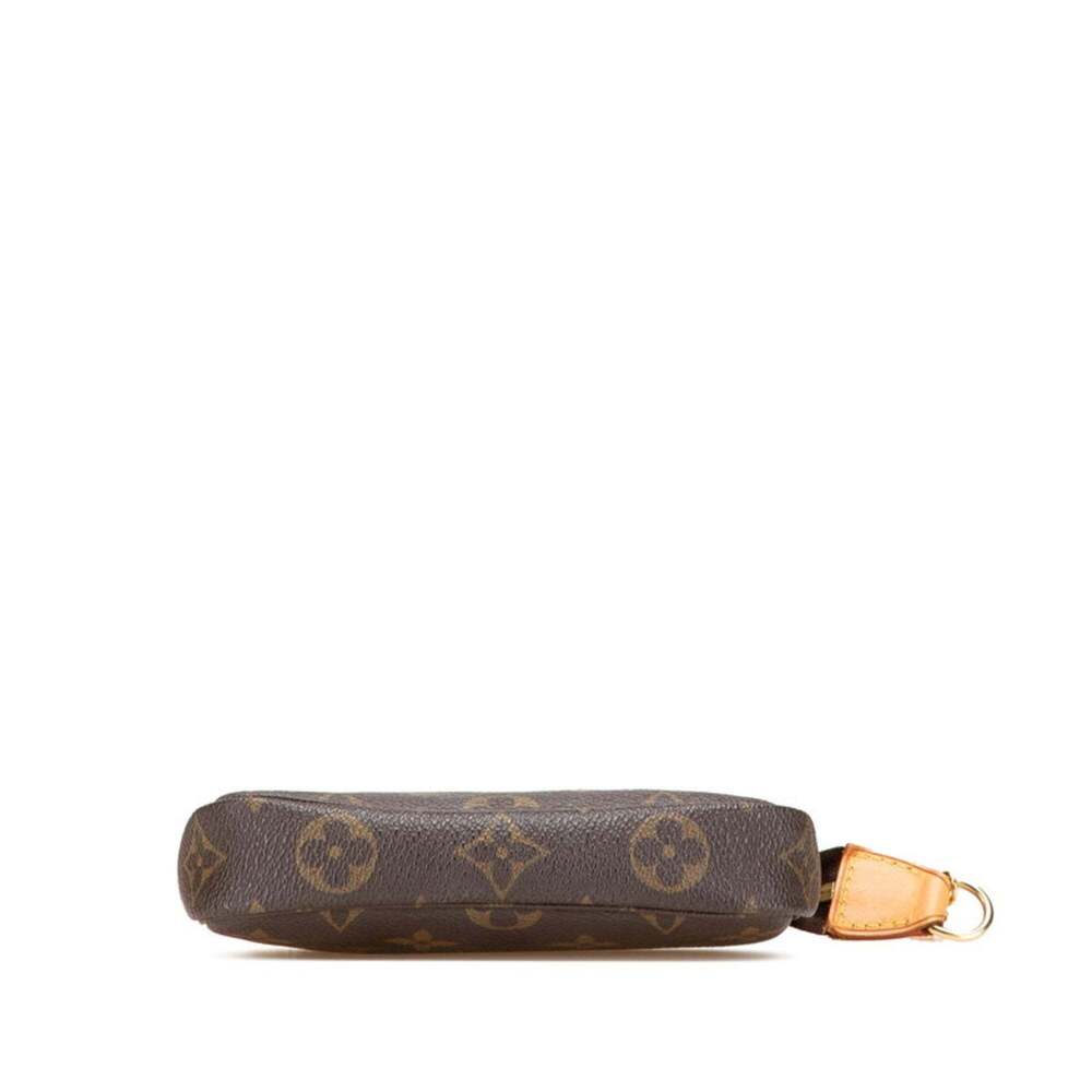 LOUIS VUITTON Authentic Brown Monogram Leather Pouch - Picture 3 of 13